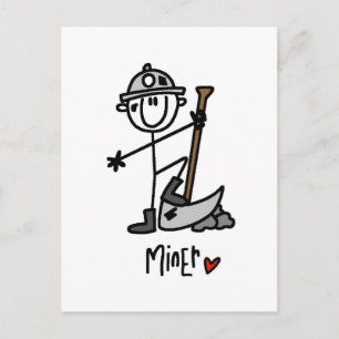 Postal Camisetas y regalos básicos del minero
