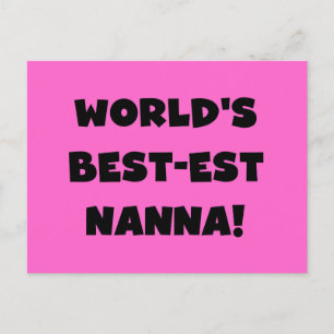 Postal Camisetas y regalos Black Text Best est Nanna