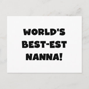 Postal Camisetas y regalos Black Text Best est Nanna