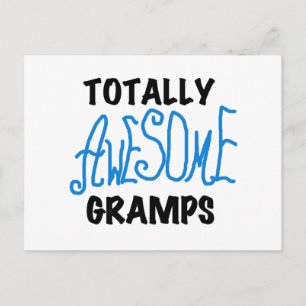Postal Camisetas y regalos Blue Totalmente Awesome Gramps