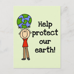 Postal Camisetas y regalos Boy Protect Our Earth