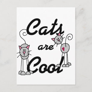 Postal Camisetas y regalos Cats Are Cool