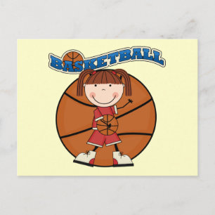 Postal Camisetas y regalos Chicas BASKETBALL Brunette