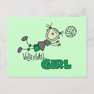 Postal Camisetas y regalos Chicas de voleibol
