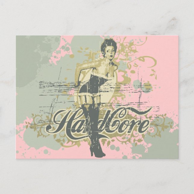 Postal Camisetas y regalos Chicas Hard Core (Anverso)