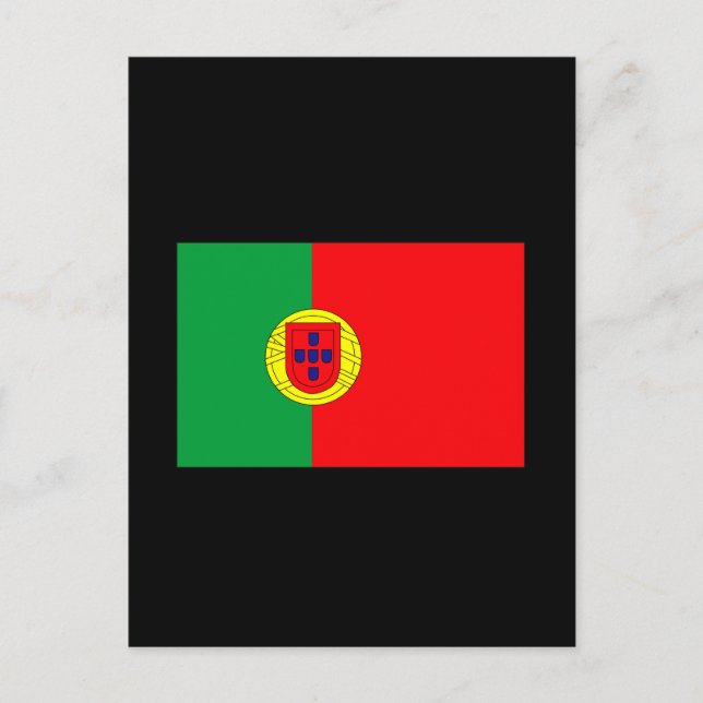 Postal Camisetas y regalos con bandera portuguesa (Anverso)