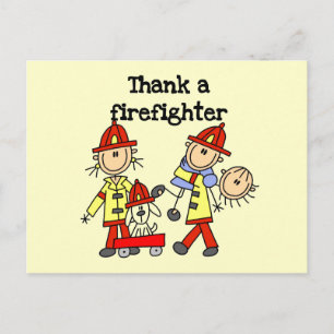 Postal Camisetas y regalos de Agradece a un Bombero