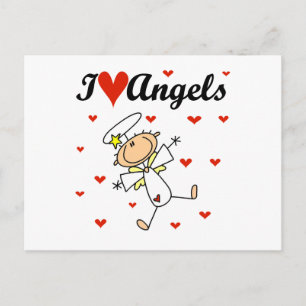 Postal Camisetas y regalos de ángeles que amo
