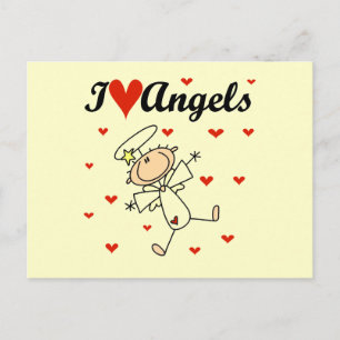 Postal Camisetas y regalos de ángeles que amo