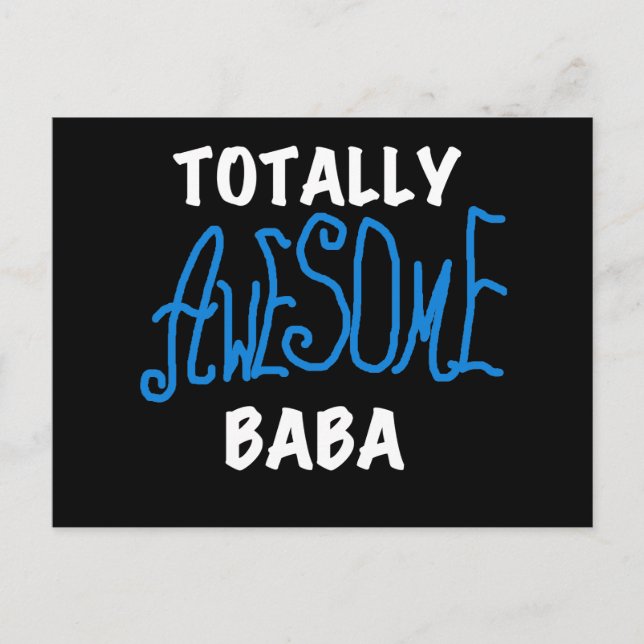 Postal Camisetas y regalos de Baba totalmente asombrosos (Anverso)