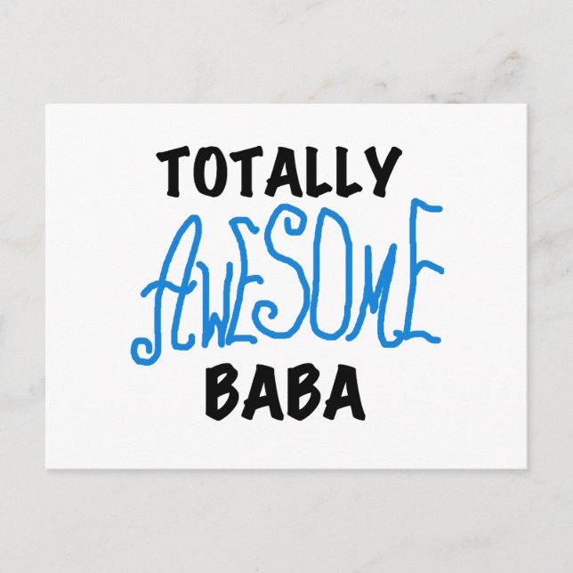 Postal Camisetas y regalos de Baba totalmente asombrosos (Anverso)