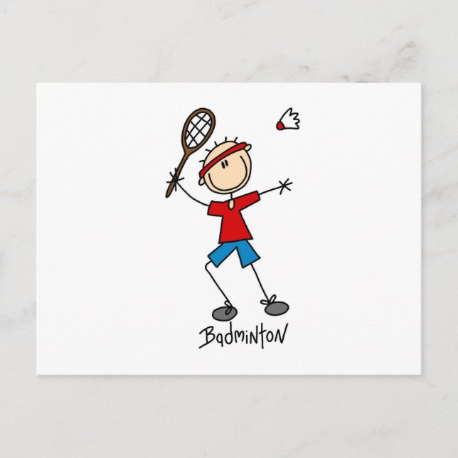 Postal Camisetas y regalos de Badminton Player (Anverso)