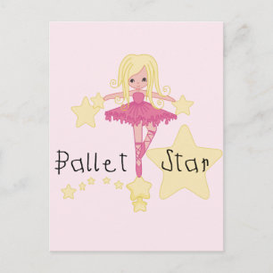 Postal Camisetas y regalos de Ballet Star