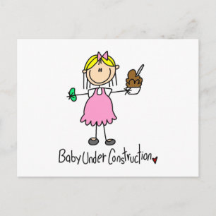 Postal Camisetas y regalos de bebé en construcción
