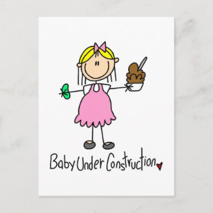 Postal Camisetas y regalos de bebé en construcción