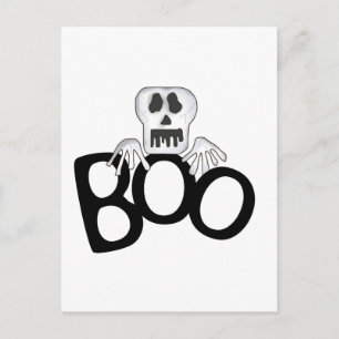 Postal Camisetas y regalos de Boo de Skeleton
