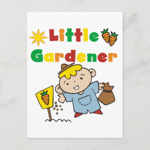 Postal Camisetas y regalos de Boy Little Gardener