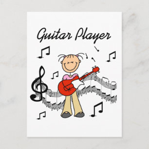 Postal Camisetas y regalos de chica guitarrista