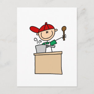 Postal Camisetas y regalos de cocinero con figura de pali