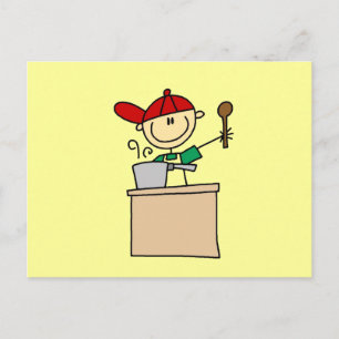 Postal Camisetas y regalos de cocinero con figura de pali