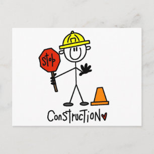 Postal Camisetas y regalos de construcción básica