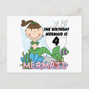 Postal Camisetas y regalos de cumpleaños de Sirena