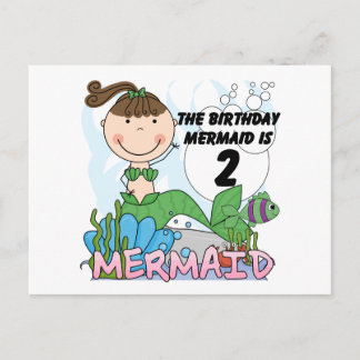 Postal Camisetas y regalos de cumpleaños de Sirena