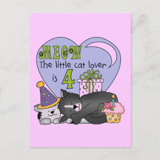 Postal Camisetas y regalos de cumpleaños para el gato Lov