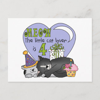 Postal Camisetas y regalos de cumpleaños para el gato Lov