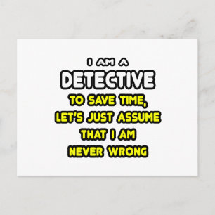 Postal Camisetas y regalos de detectives divertidos