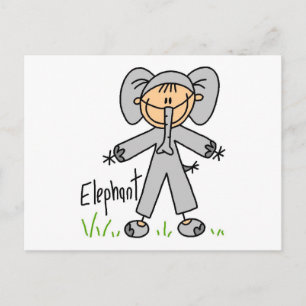 Postal Camisetas y regalos de disfraz de elefante