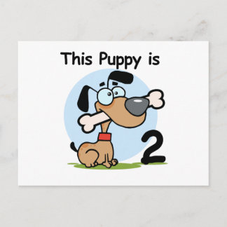 Postal Camisetas y regalos de esta cachorro de 2º cumplea