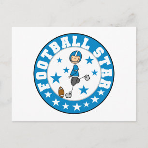 Postal Camisetas y regalos de estrella de fútbol