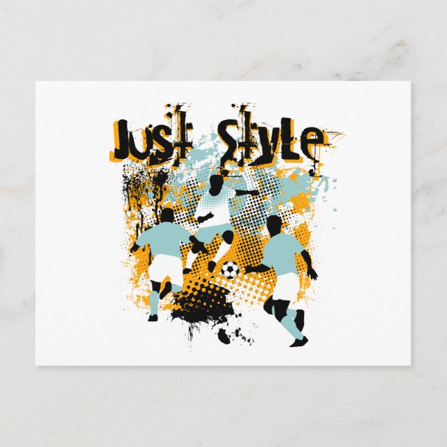 Postal Camisetas y regalos de fútbol al estilo más justo (Anverso)