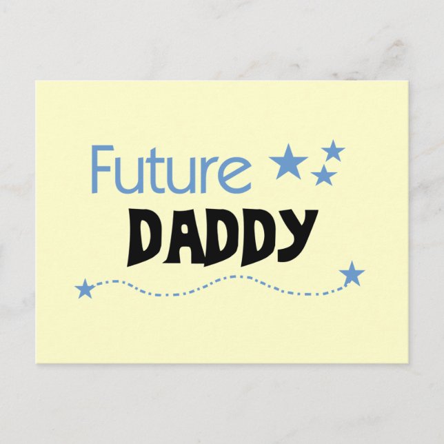 Postal Camisetas y regalos de Future Daddy (Anverso)