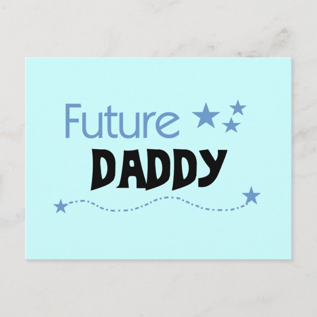 Postal Camisetas y regalos de Future Daddy (Anverso)