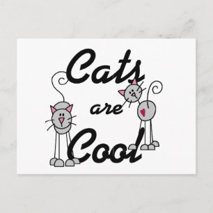 Postal Camisetas y regalos de gatos son geniales