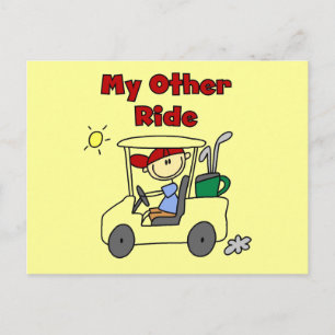 Postal Camisetas y regalos de golf My Other Ride