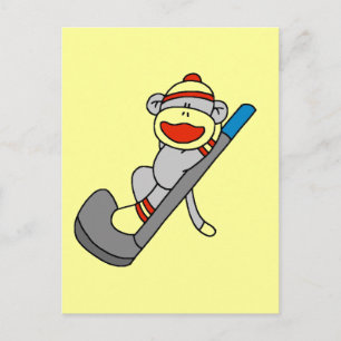 Postal Camisetas y regalos de golf Sock Monkey