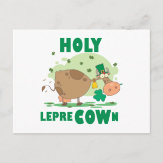 Postal Camisetas y regalos de HOLY LepreCOW