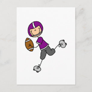 Postal Camisetas y regalos de jugador de fútbol morado