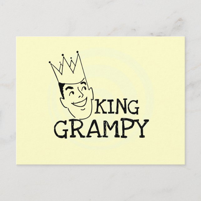Postal Camisetas y regalos de King Grampy (Anverso)
