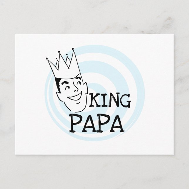 Postal Camisetas y regalos de King Papa (Anverso)