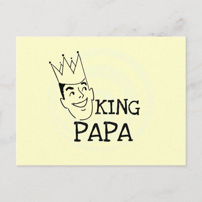 Postal Camisetas y regalos de King Papa (Anverso)