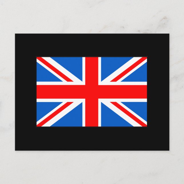 Postal Camisetas y regalos de la bandera británica (Anverso)