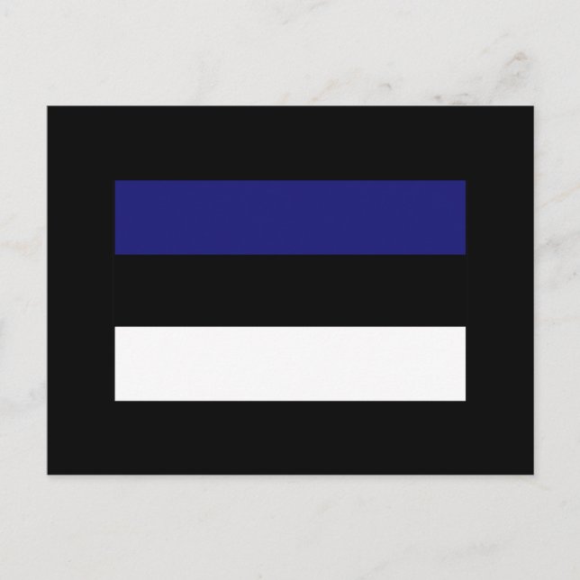 Postal Camisetas y regalos de la bandera de Estonia (Anverso)