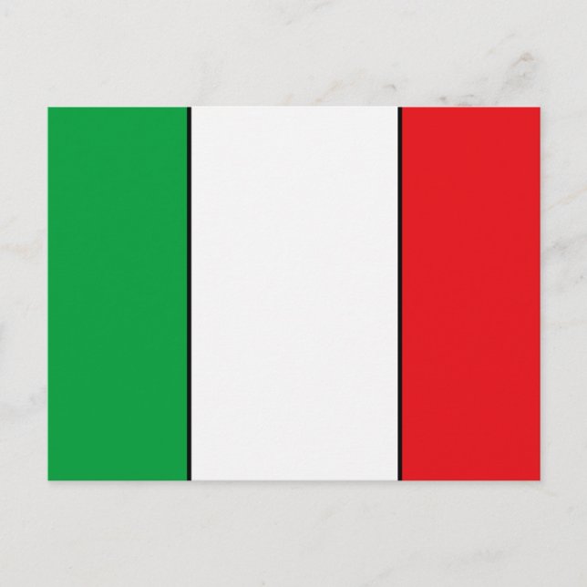 Postal Camisetas y regalos de la bandera italiana (Anverso)