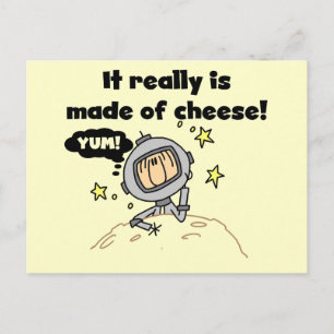 Postal Camisetas y regalos de la Luna de Queso