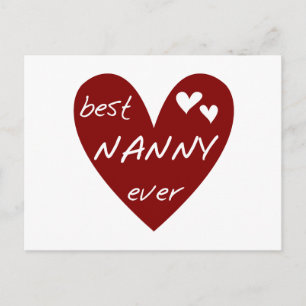 Postal Camisetas y regalos de la mejor nana del corazón r
