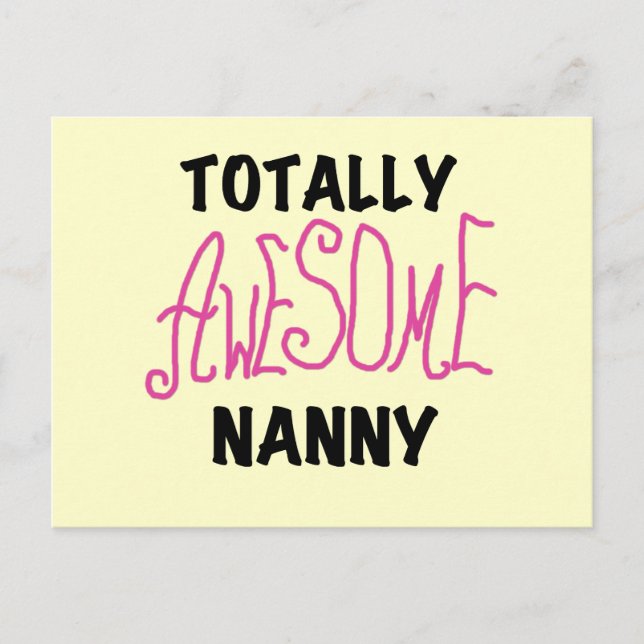 Postal Camisetas y regalos de la nana rosa totalmente aso (Anverso)